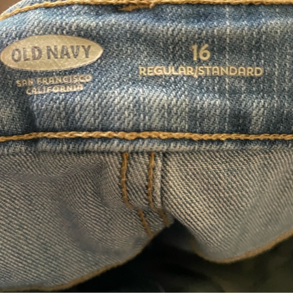 Old Navy Blue Lightwash Distressed High Rise Shorts Size 16 - Picture 3 of 4